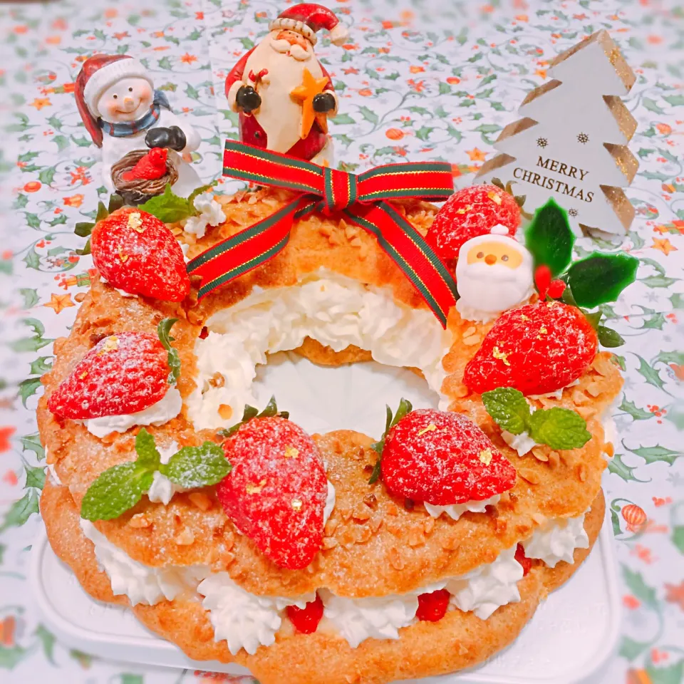 クリスマスバージョンのパリブレスト🎅🏻🎄🎁|🍎ゆかりんご🍎さん