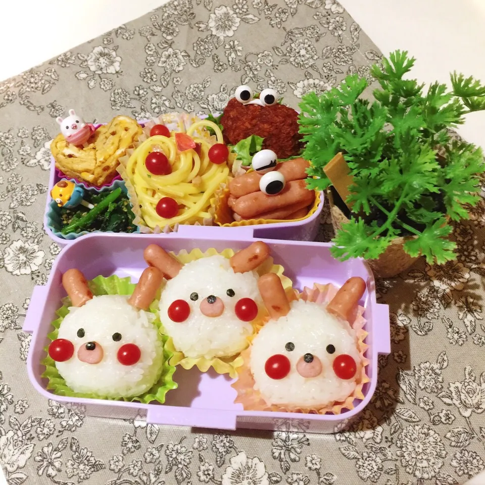 12/13❤︎娘のうさこおにぎり弁当❤︎|Makinsさん