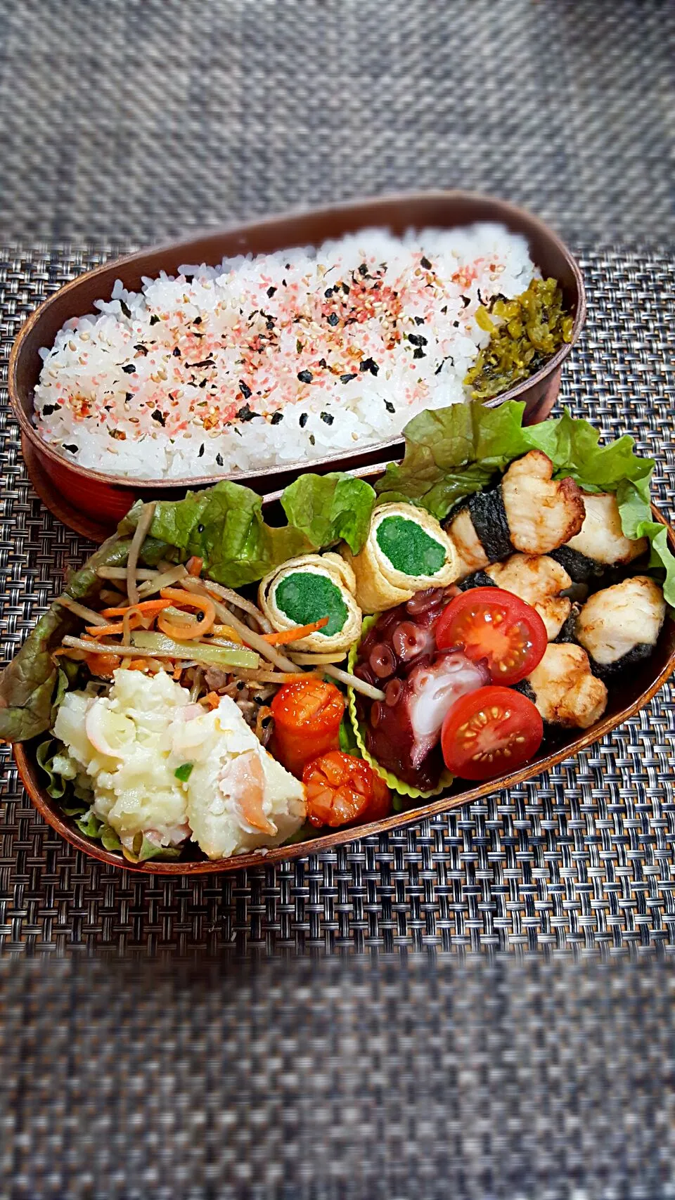 今日のお弁当🎵　海苔っこチキン🐔🐔🐔🐔🐔|クッキングオヤジさん