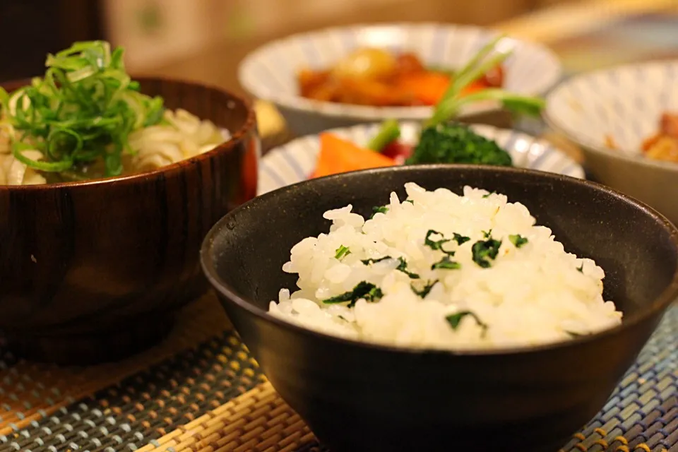 夕飯は、ラディッシュの葉で菜飯。|sono.kさん