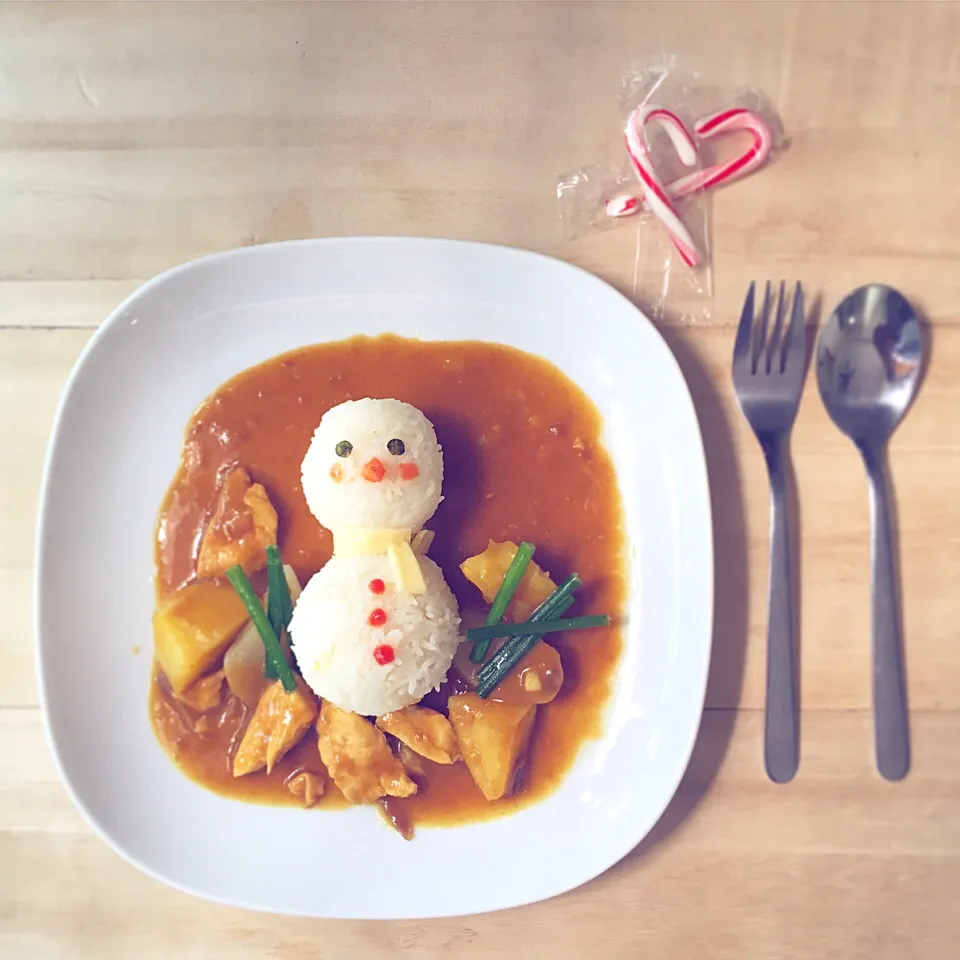 雪人カレーライス Snowman Curry Rice|Yannさん