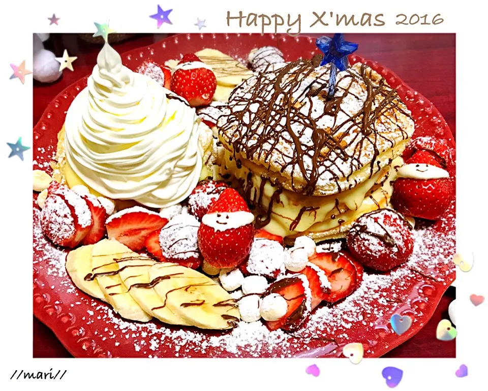 #Christmaspancake 🎄✨🍰 @//mari//|//mari//さん