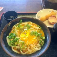 高松のうどんバカ一代の釜たまバターうどん|オニカサゴさん