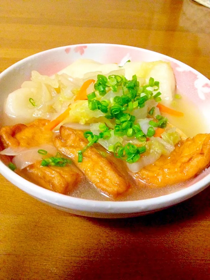 はんぺんとふわふわ豆腐揚げの野菜煮🍀|まいりさん