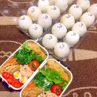 ぐでたまちゃんおにぎり🍙とぐでたまちゃんゆで卵🐣本物はど〜れだ？弁当！