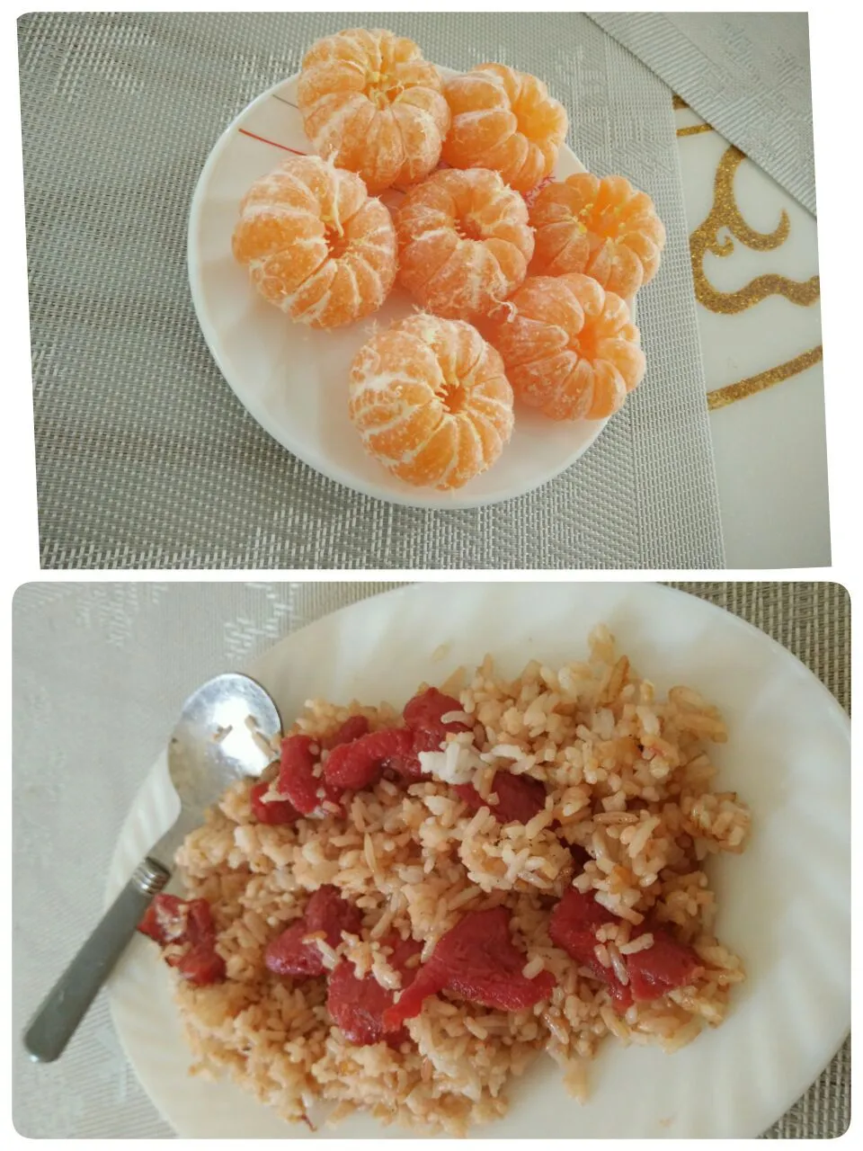 Snapdishの料理写真:fried rice with tocino and fruit kiat kiat|lynnさん