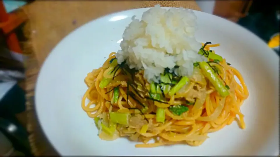 生たらこの醤油漬けで和風スパゲティ|くろねこじったん‍さん