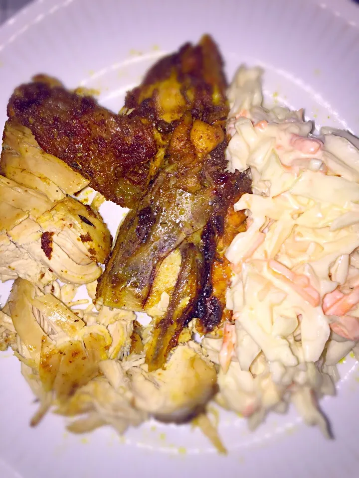 Grilled chicken and coleslaw #healthy#healthydiet #homemade#african_kitchen_sa|esther brownさん