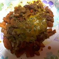 Baked sweet potato chili fries with cheese|Pamela Lawrenceさん