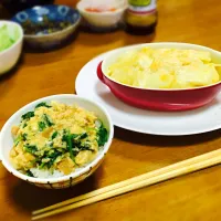 親子丼とじゃがいものチーズ焼き|美音さん