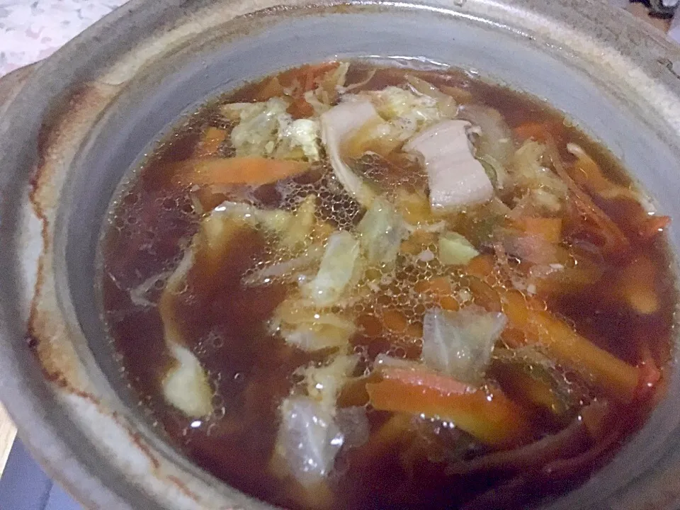 あご出汁醤油ベースの牛もつ鍋を食べて夜勤です#|Tarou  Masayukiさん