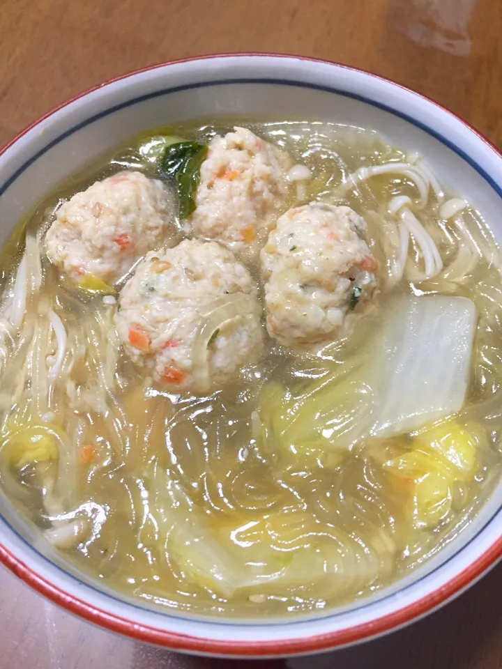 鶏団子と春雨のスープ|みっちんさん