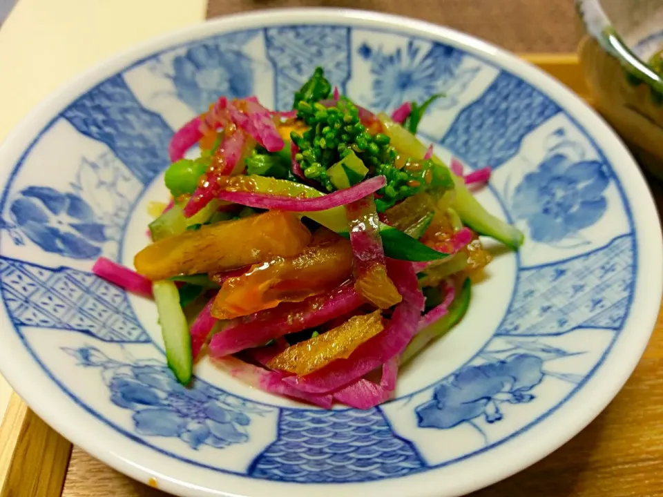 菜の花と柿の和え物|vege食堂さん