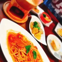 Snapdishの料理写真:#パスタ#チーズフォンデュ|キウイさん