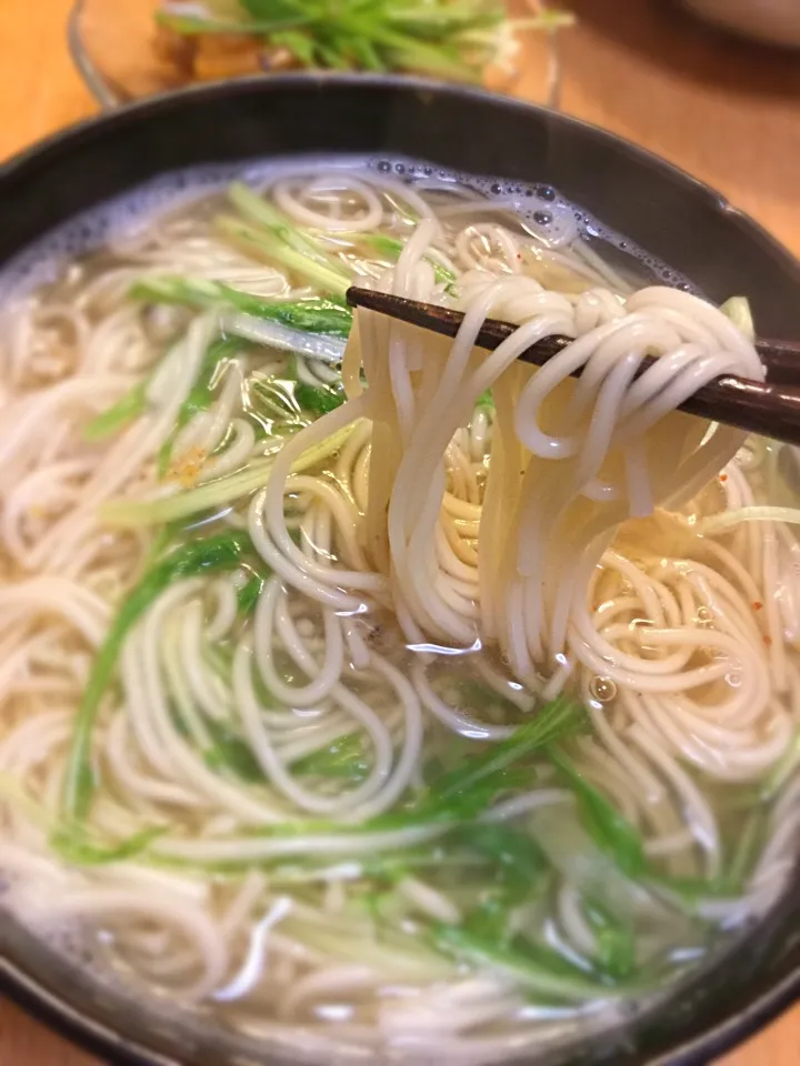 風邪っぴき。病人食は白石温麺。あったまる。|hoppycowさん