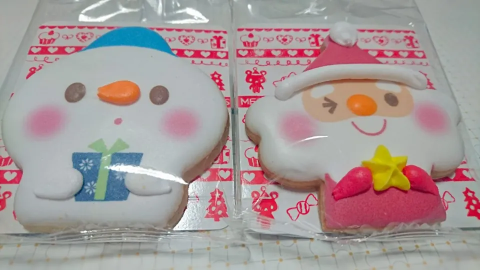 少し早い誕生日プレゼントに貰ったアイシングクッキー⛄🎅|じょうさん