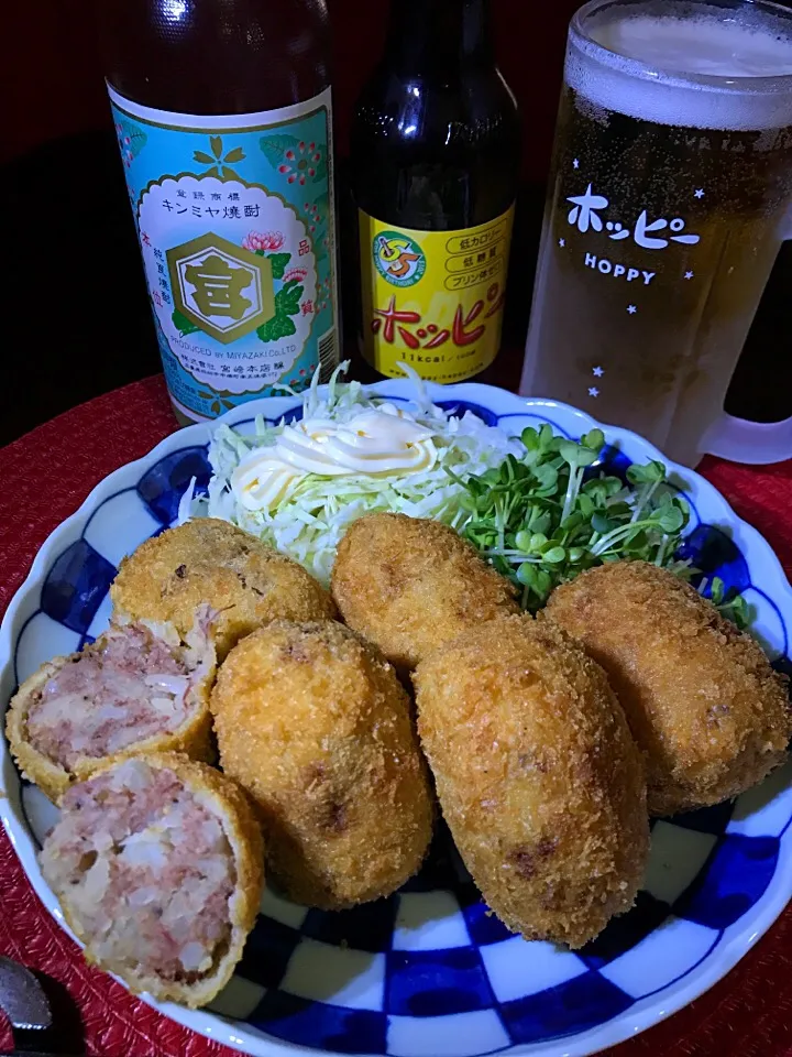 Snapdishの料理写真:コンビーフコロッケ|あつしさん