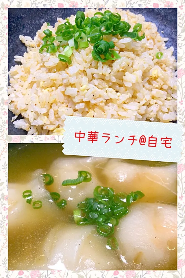 卵炒飯＆スープ海老餃子★|RIEママさん