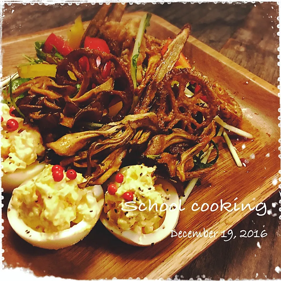 アジと根菜チップスのおろし和え 大塩 貴弘のレシピ | シェフごはん|YUKA 🌀Tさん