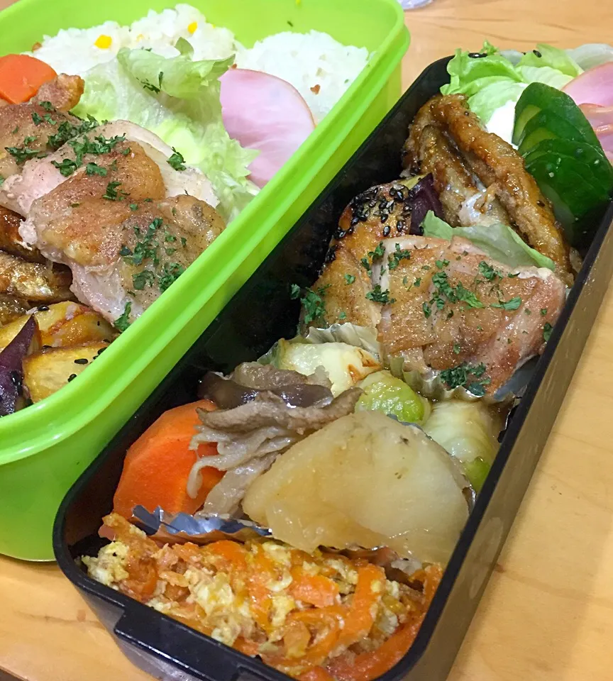 Snapdishの料理写真:今日の親父弁当！|沖縄「ピロピロ」ライフさん