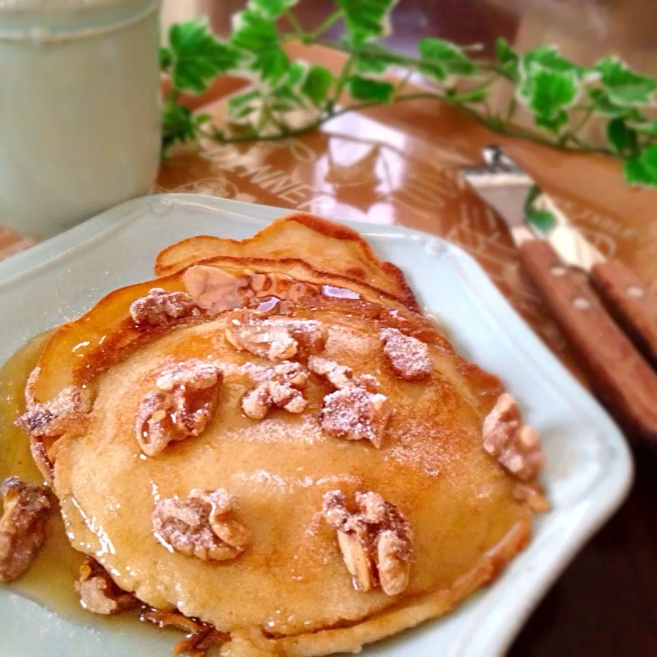 パンケーキでゆったり朝ご飯🥞|ららさん