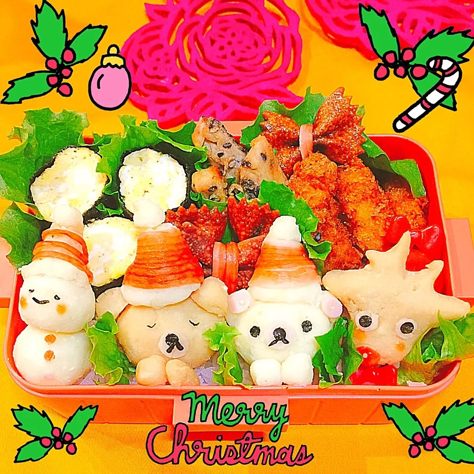 今日の娘のお弁当〜クリスマスバージョン|りんりんさん