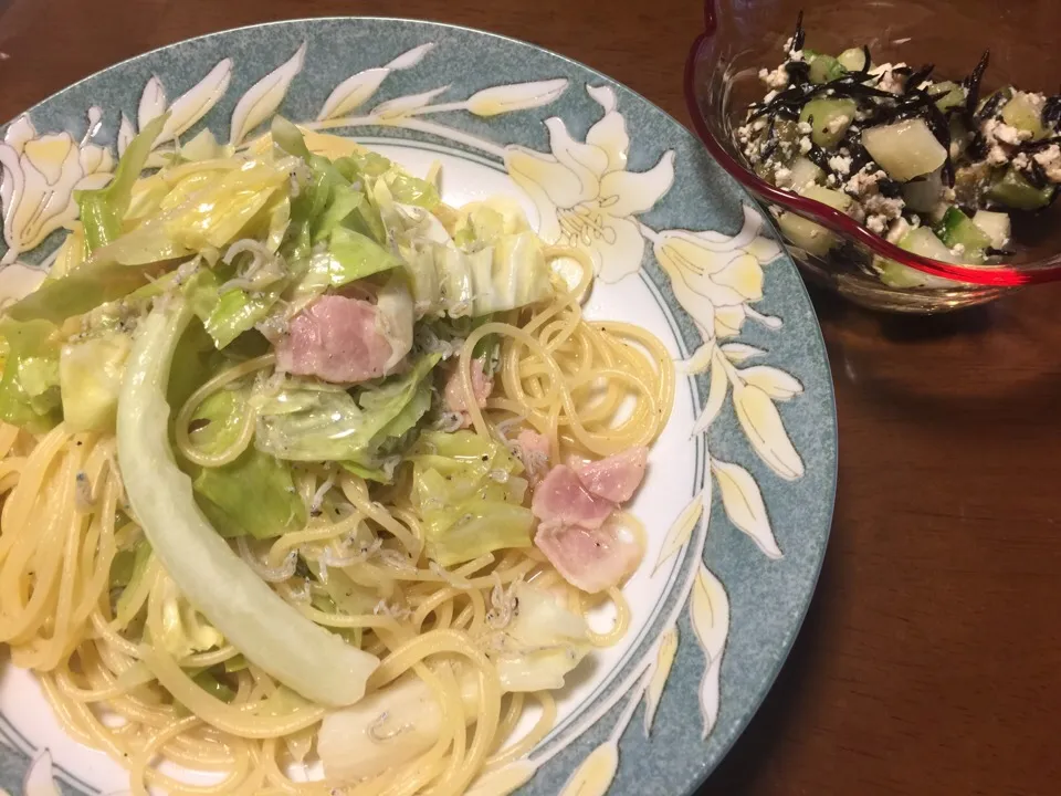 シラスとキャベツのパスタ|愛ペガさん