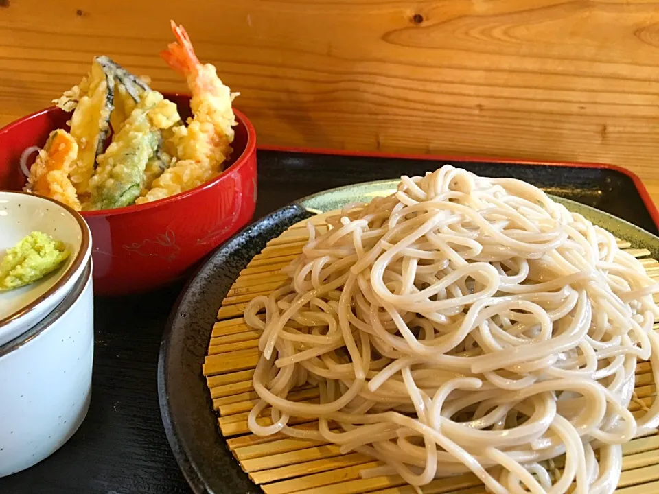 更科蕎麦ランチに天丼|まる丸 kichenさん