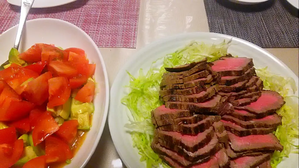 ローストビーフ定食😋|お母の大皿さん