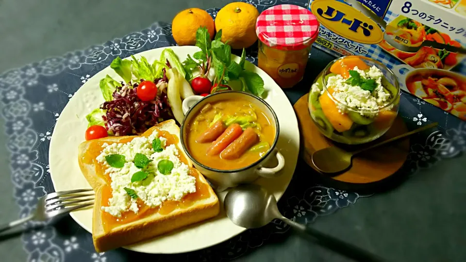 朝ごパン🍞手づくりフレッシュチーズ|キム姉さん