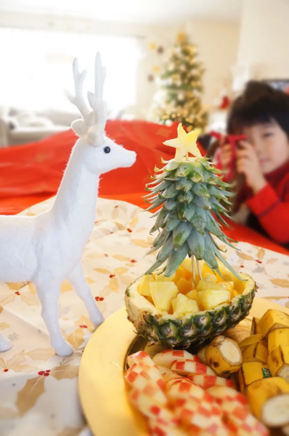 Snapdishの料理写真:フルーツ盛り合わせ(クラスのクリスマスパーティ用)|ゆっこさん