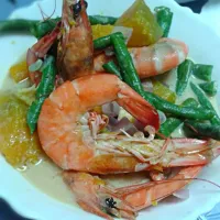 kalabasa & sitaw in coconut juice with prawns

#pinoyfood|James Silvaさん