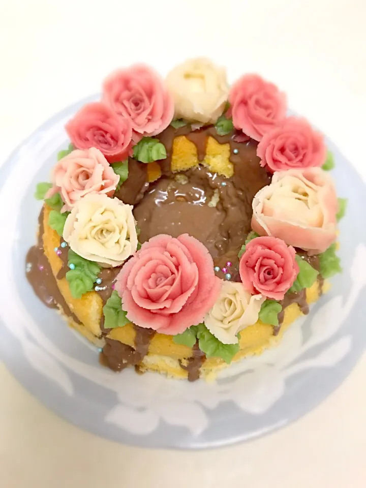 あんフラワーケーキ♡|そなさん