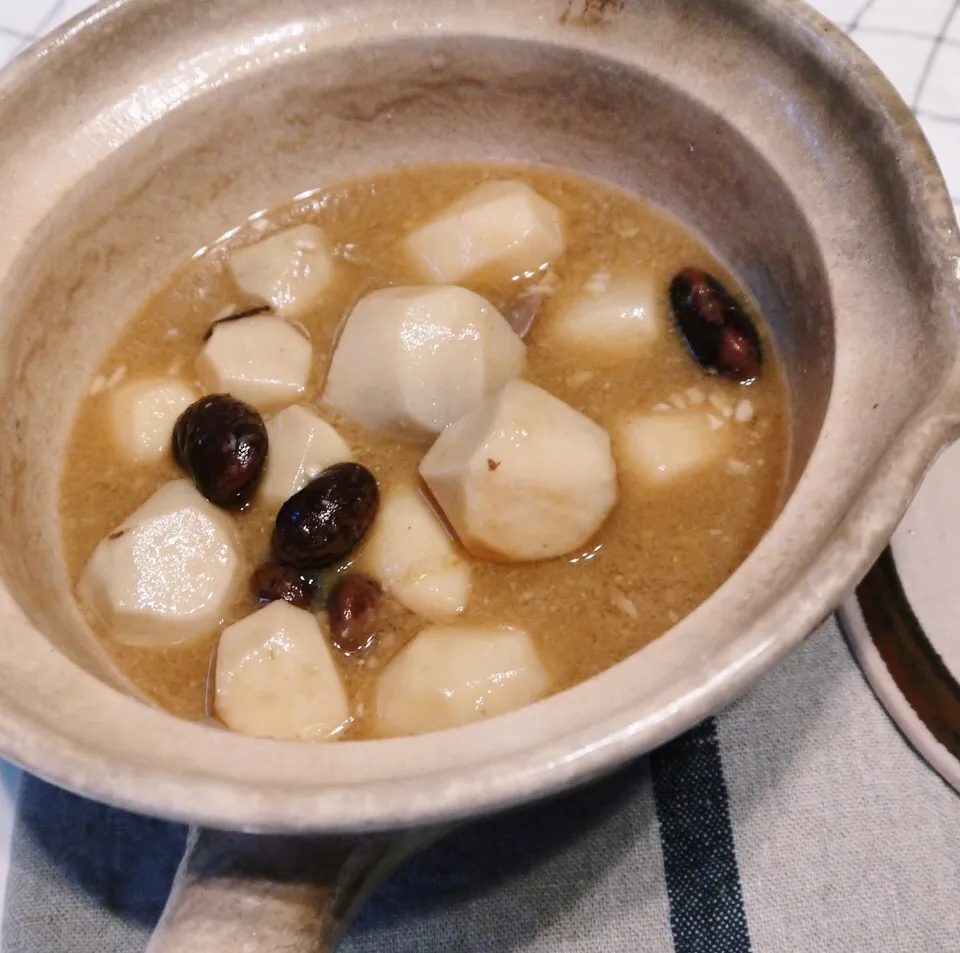 里芋とうずら豆の味噌煮|麻紀子さん