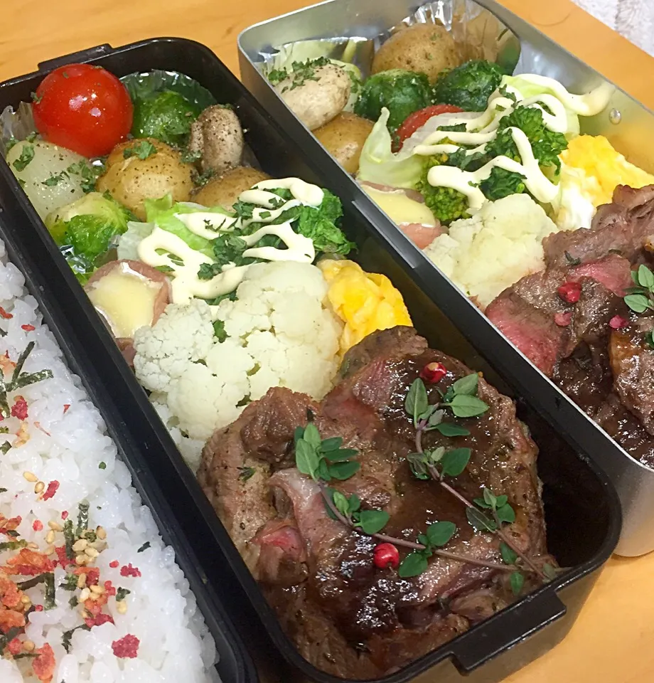 Snapdishの料理写真:今日の親父弁当！|沖縄「ピロピロ」ライフさん