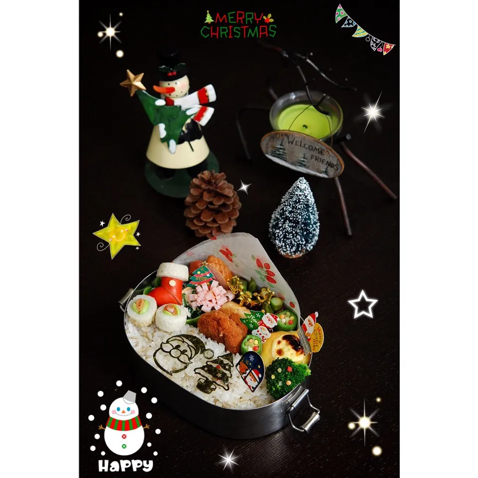 Snapdishの料理写真:今日もクリスマス弁当🎄|りおさん