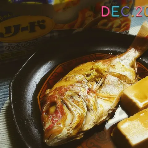 「リード クッキングペーパー ボックスタイプ」を使ってみたSnapdishの料理・レシピ写真:お豆腐と鯛の煮つけ～🐟