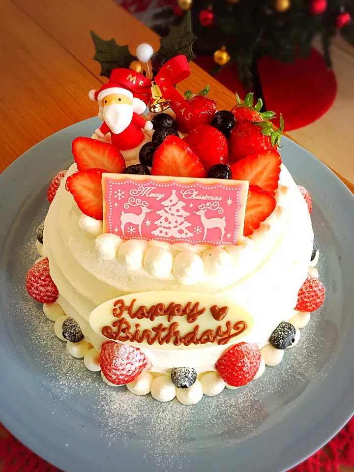 Snapdishの料理写真:Christmas dome cakeにチャレンジしてみました♪🎂🎄🎅#クリスマス #christmascake #ドームケーキ|NAO242508さん