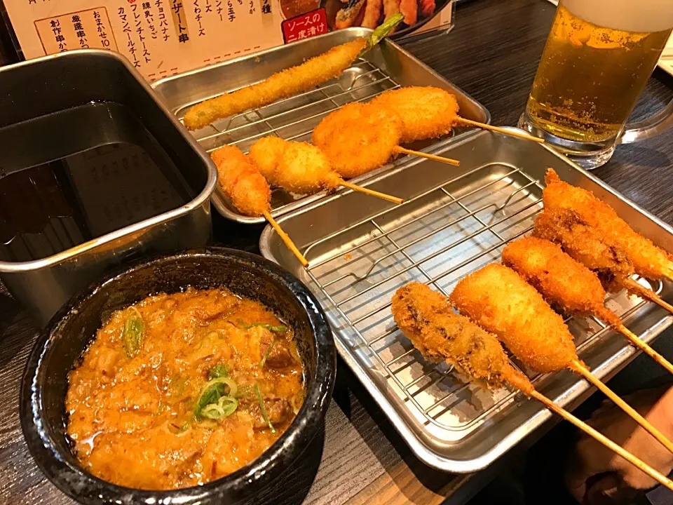 Snapdishの料理写真:2016.12.23 串かつランチ🍻🍻🍻|ゆみずさん