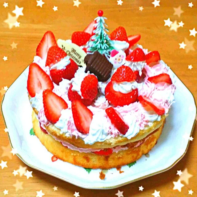 子供と一緒に手作りクリスマスケーキ☆|Akikoさん