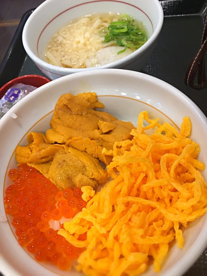 Snapdishの料理写真:うにいくら丼|しいたけ茶さん