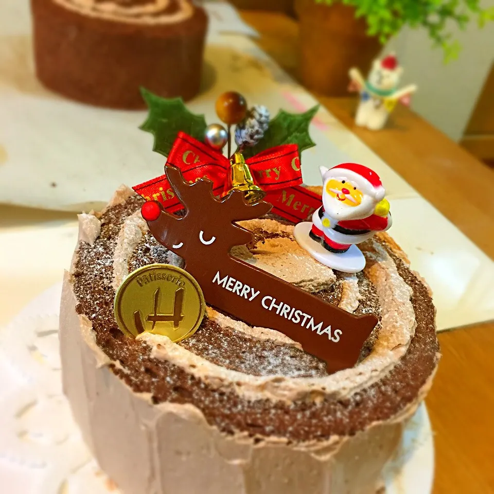 Snapdishの料理写真:ミニミニのクリスマスケーキ|☆run☆さん