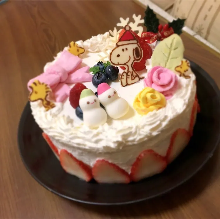 スヌーピークリスマスケーキ|千晶さん