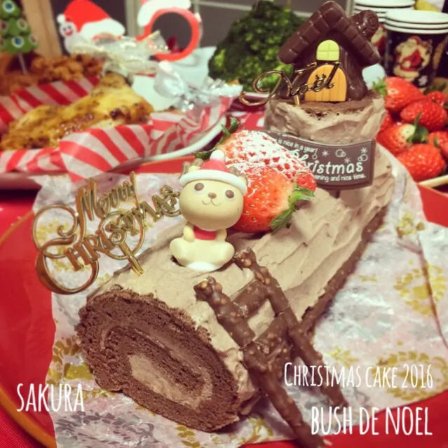 Rizmuさんの料理 シフォンロールケーキ✨でブッシュドノエル🎄🎅💕|さくちんさん