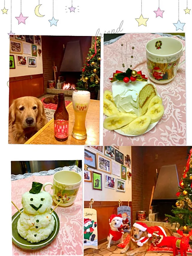 Snapdishの料理写真:クランツケーキ🍰
本場はミツ玉スノーマン☃️(崩れそう💦)
地ビール🐶きゅうちゃんが…🤤|きゅうちゃんさん