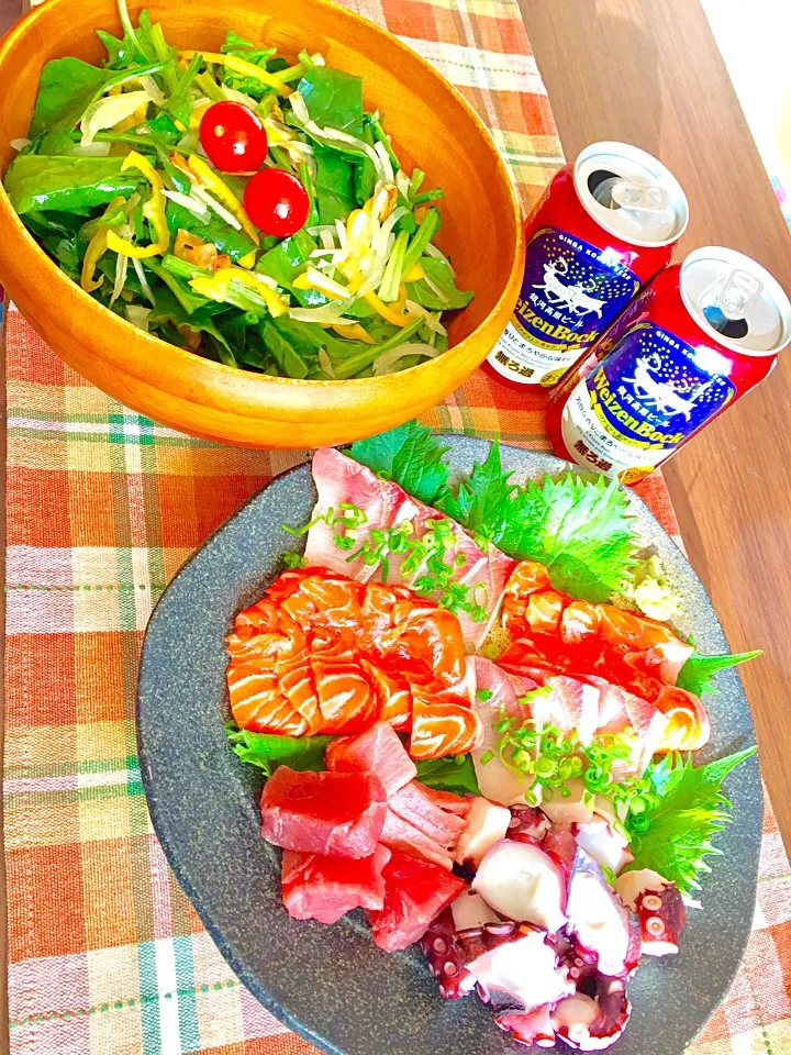 Snapdishの料理写真:CHRISTMAS🎄前菜と銀河高原ビール🍻|KANAさん