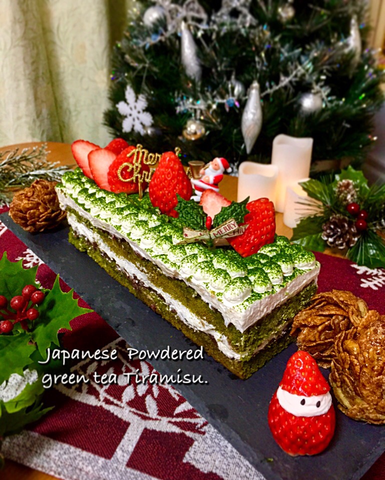 手作りクリスマスケーキ和風抹茶ティラミス あつみん Snapdish スナップディッシュ Id Qa48ya
