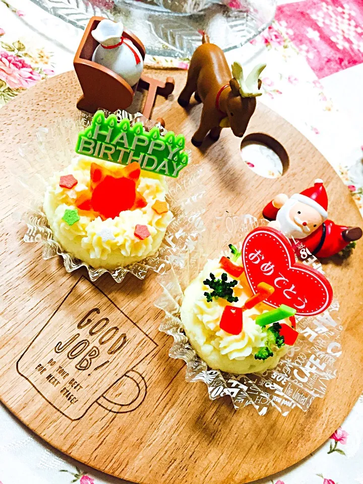 ワンコのクリスマスケーキも作りました|ななさん