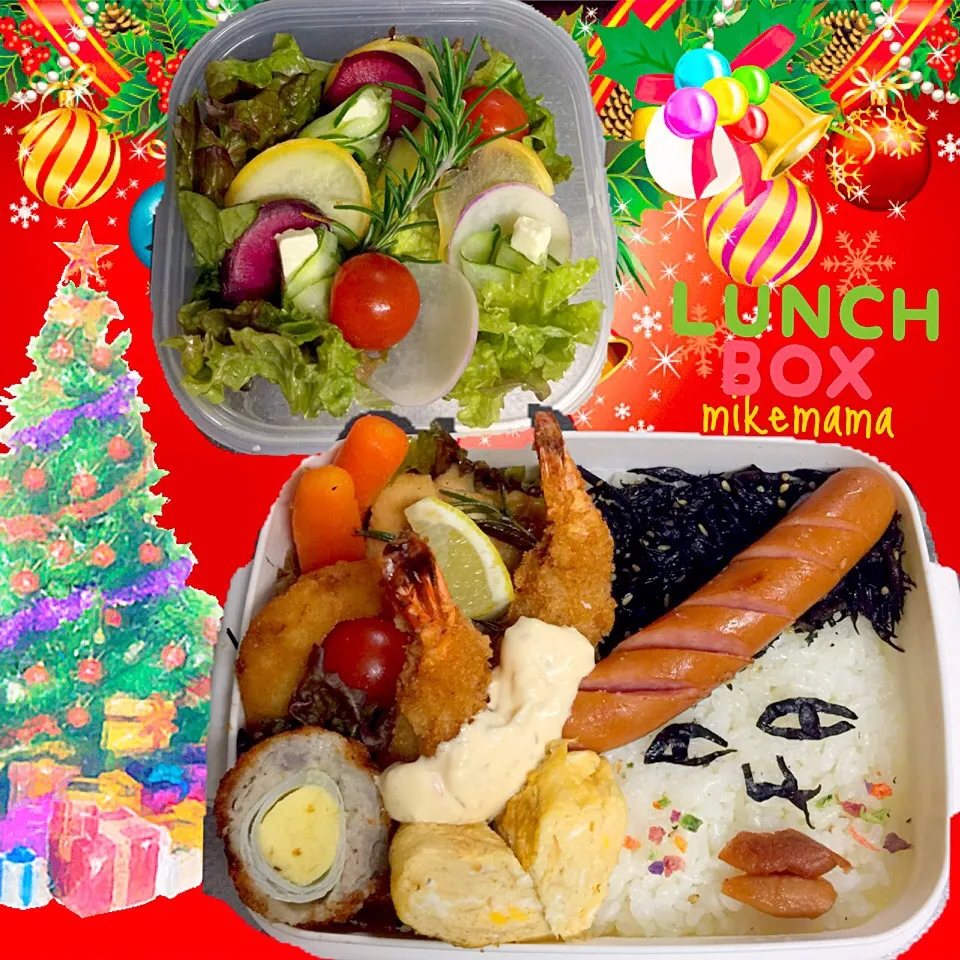 Snapdishの料理写真:#クリスマス弁当  #旦那弁当|miyukiさん