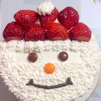 Snapdishの料理写真:サンタケーキ♪|えりさん